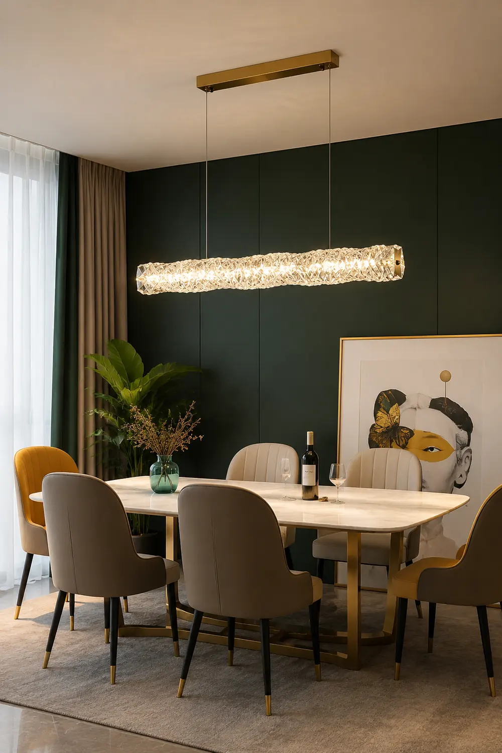 Kristy Pendelleuchte Farbtemperatur umschaltbar, 100/120/150cm - Lumpaz