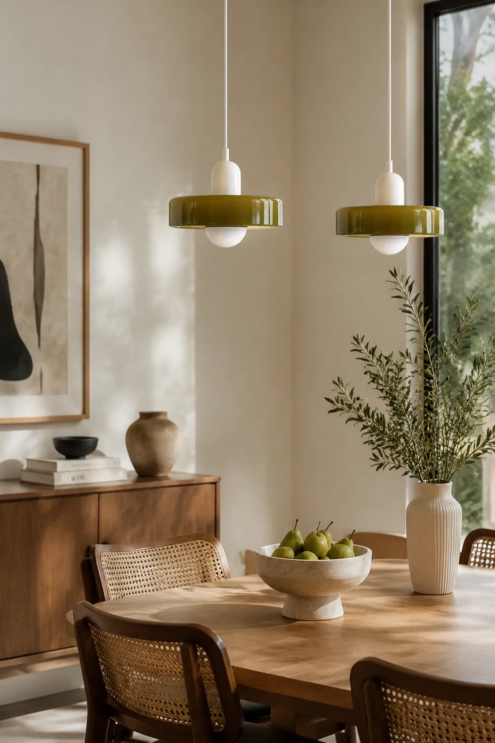 2 Heads Modern Bauhaus Glass Pendant Light - Lumpaz