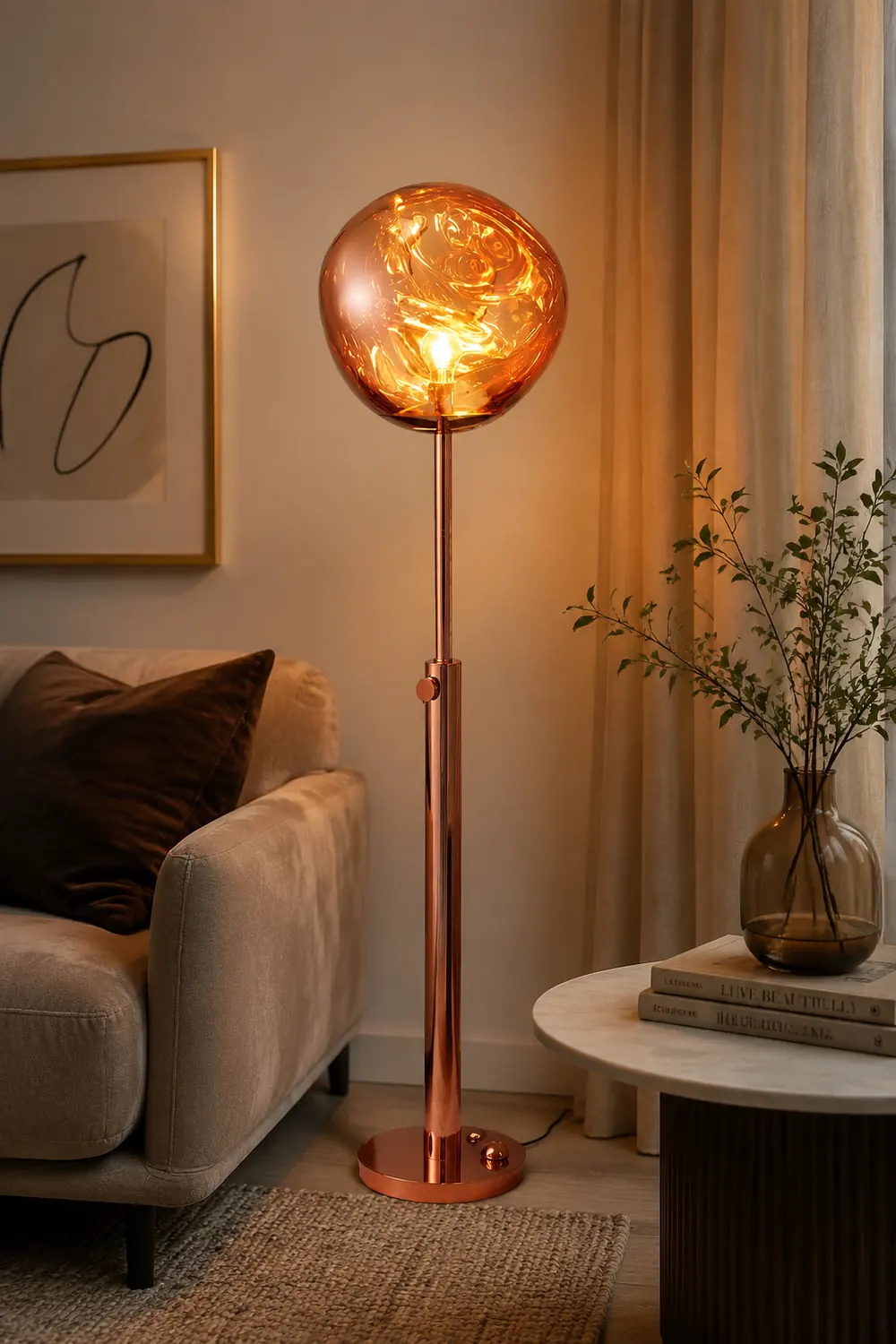 Mirza Stehleuchte, 3 Farben, ∅38CM - Lumpaz
