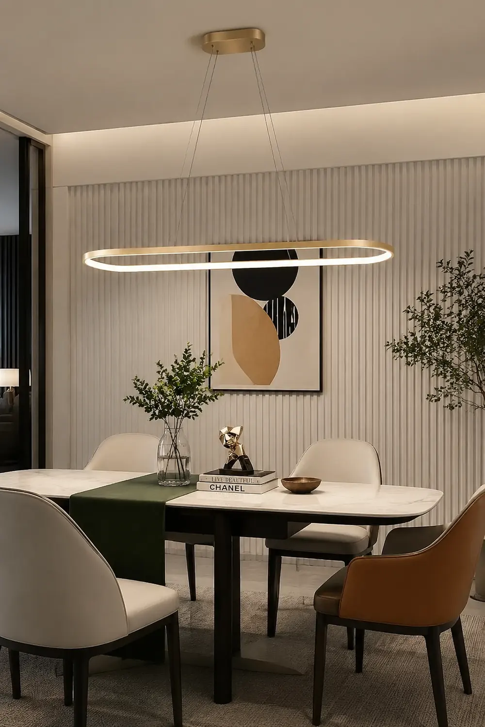 Edge Moderne Kreis LED Pendelleuchte aus Metall für Esszimmer - Lumpaz