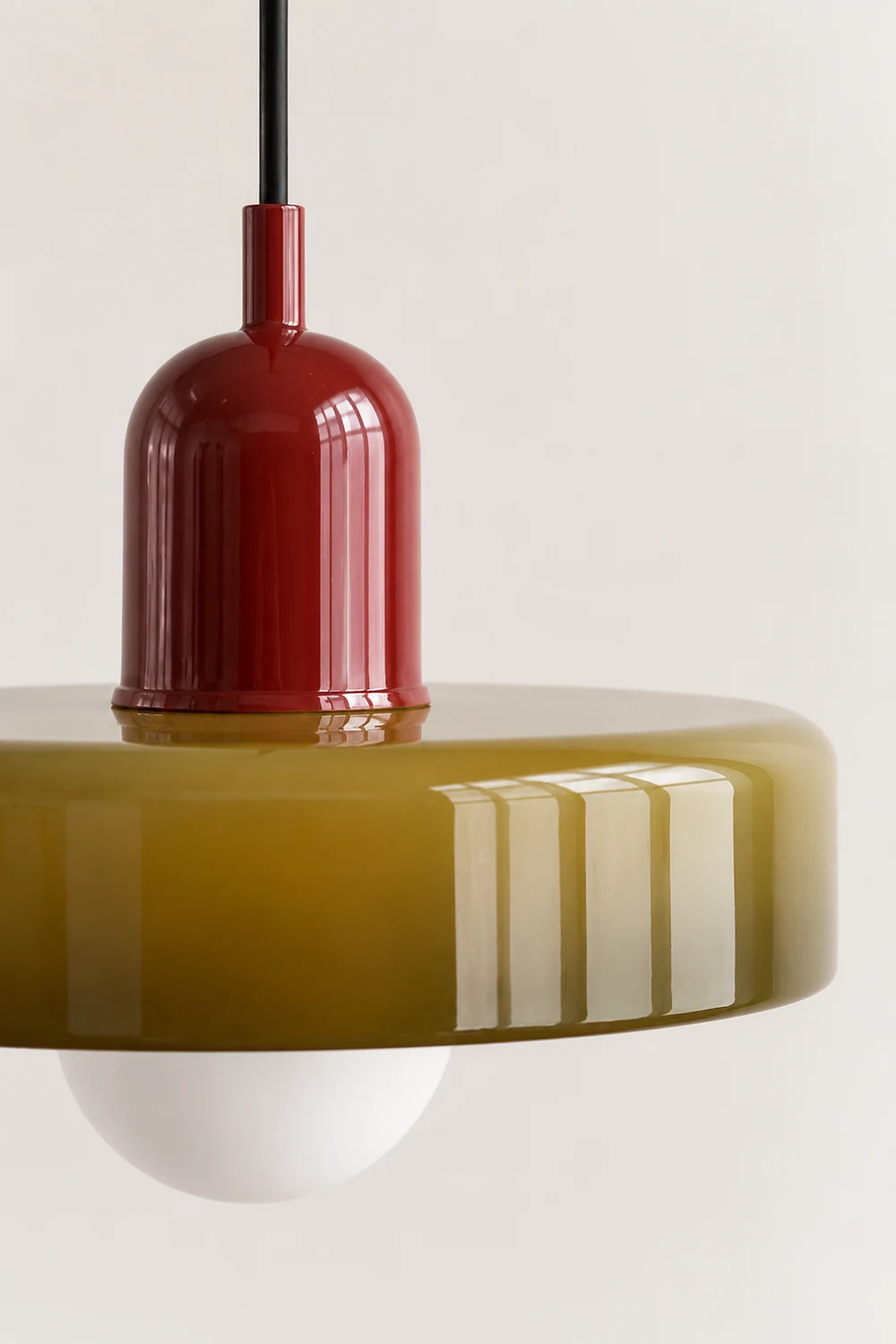 2 Heads Modern Bauhaus Glass Pendant Light - Lumpaz