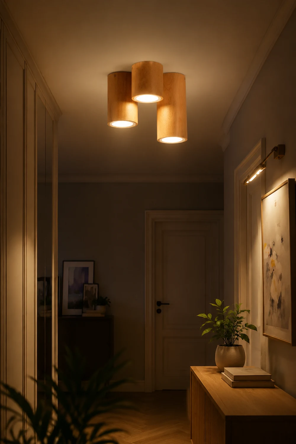 Ozawa Nordische Deckenleuchte Droplight aus Holz für Korridor, Balkon - Lumpaz
