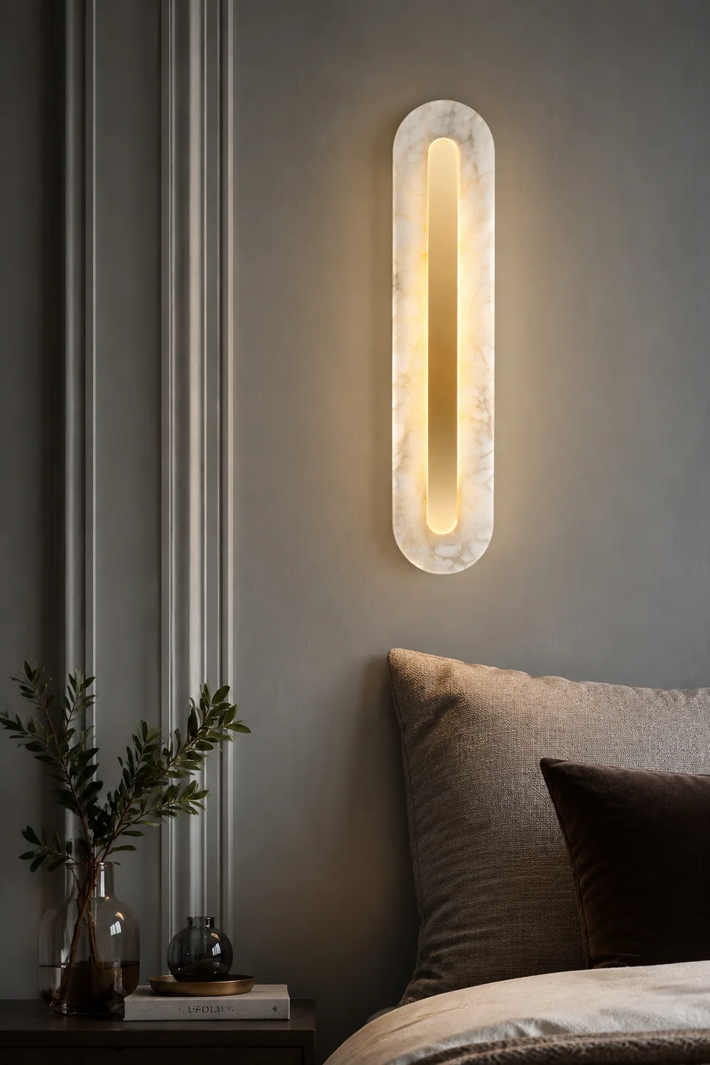 Alabaster Rounded Wall Light - Lumpaz