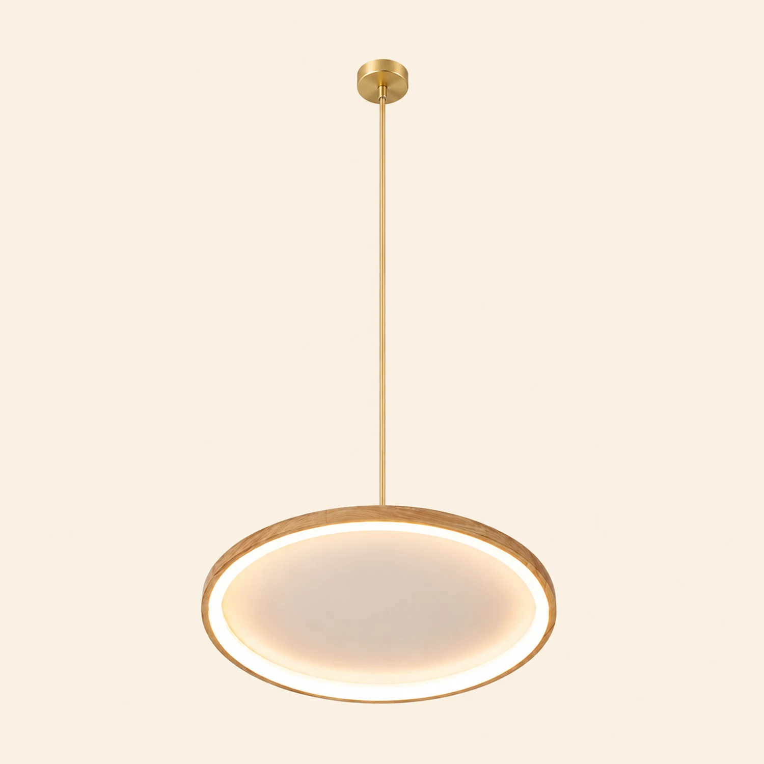 Ozawa Deckenleuchte Interner Lichthof dimmbar, Hölzern & Acryl ∅40/50cm - Lumpaz