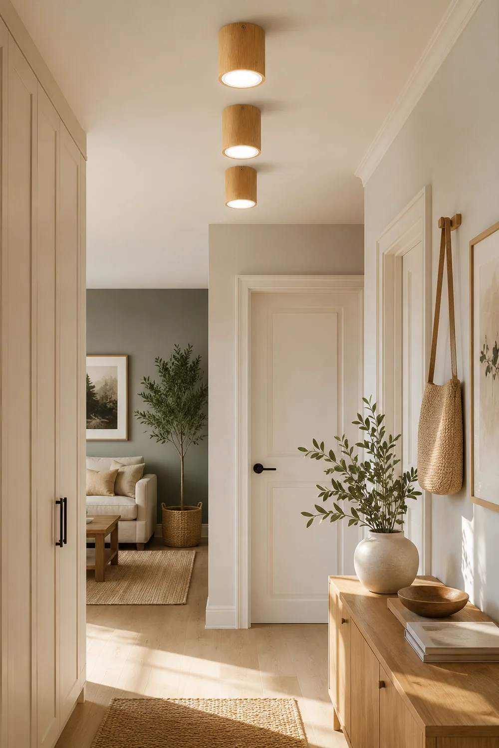 Ozawa Nordische Deckenleuchte Droplight aus Holz für Korridor, Balkon - Lumpaz