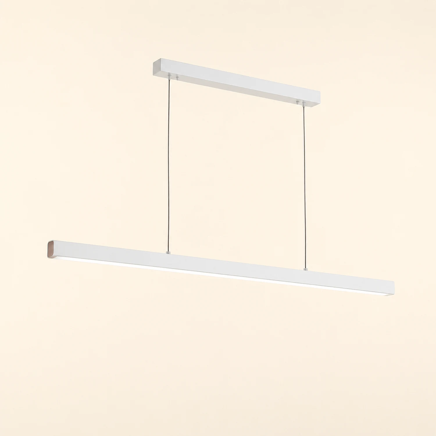 Edge Pendelleuchte Linear dimmbar, Metall&Holz, 60/80/100/120CM Lang - Lumpaz