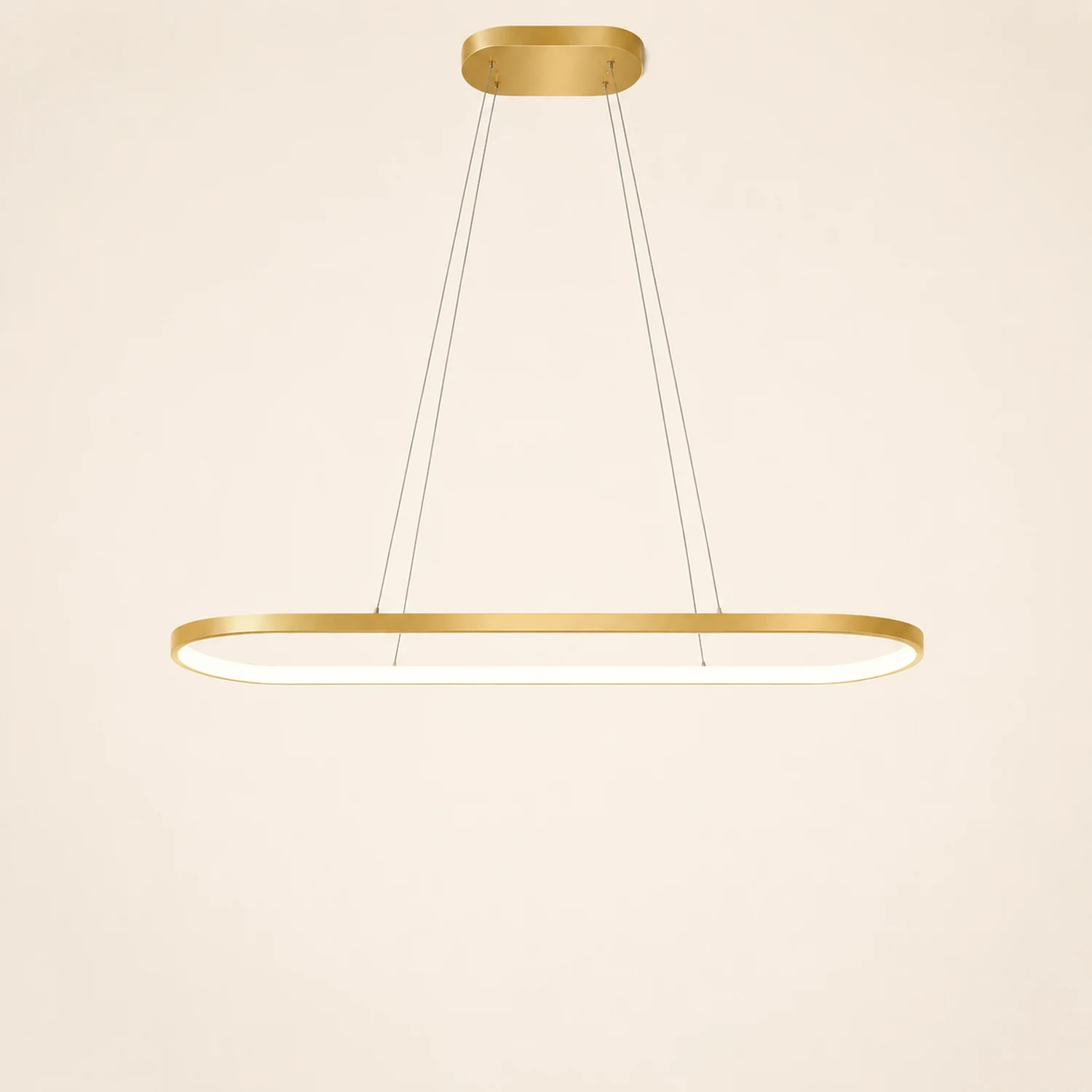 Edge Moderne Kreis LED Pendelleuchte aus Metall für Esszimmer - Lumpaz