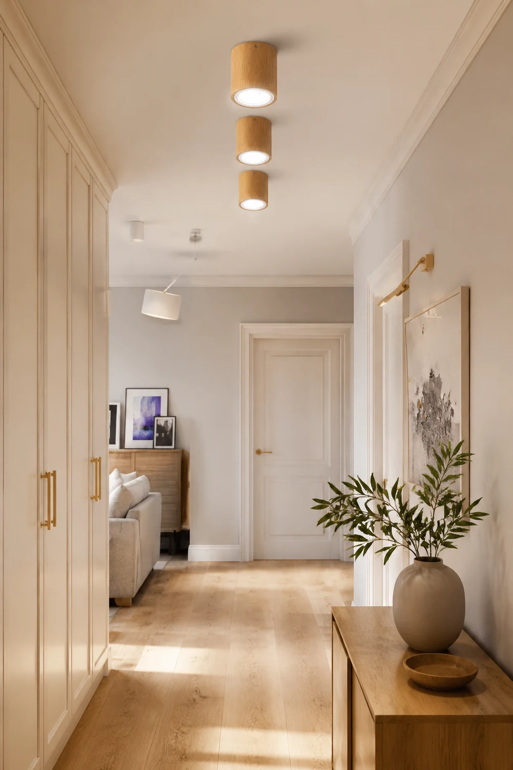 Ozawa Nordische Deckenleuchte Droplight aus Holz für Korridor, Balkon - Lumpaz