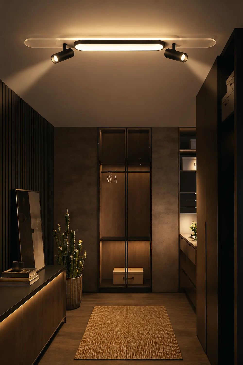 Haney Moderne Dimmbare LED Deckenleuchte mit Strahler für Büro & Esszimmer - Lumpaz