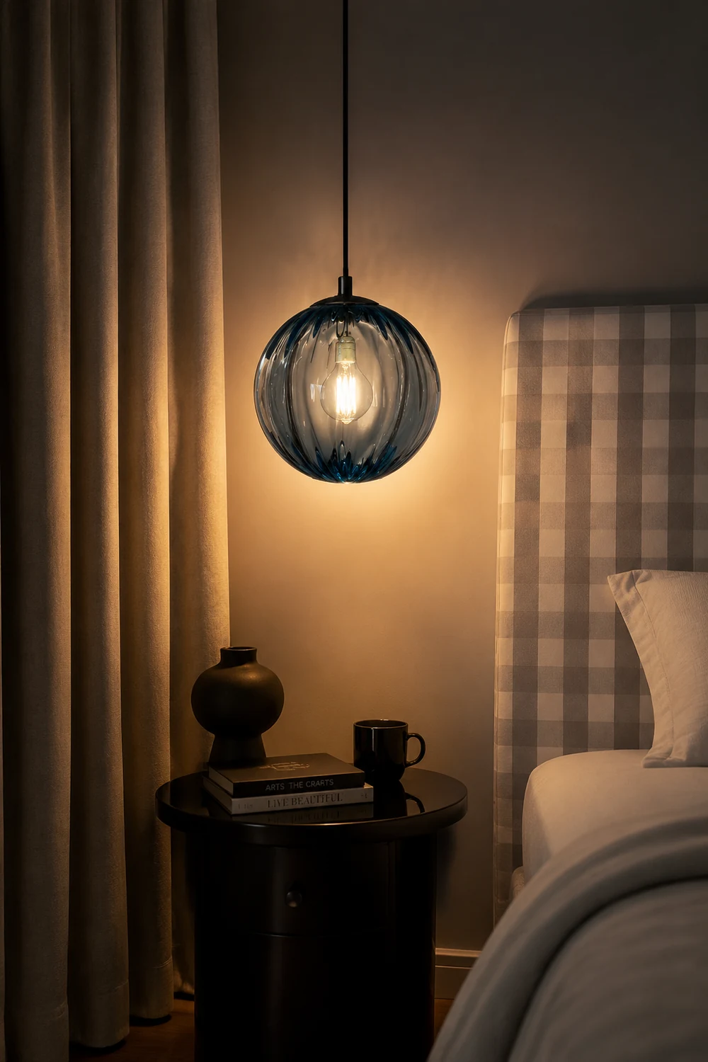 Modern Simple Round Glass Pendant Light - Lumpaz