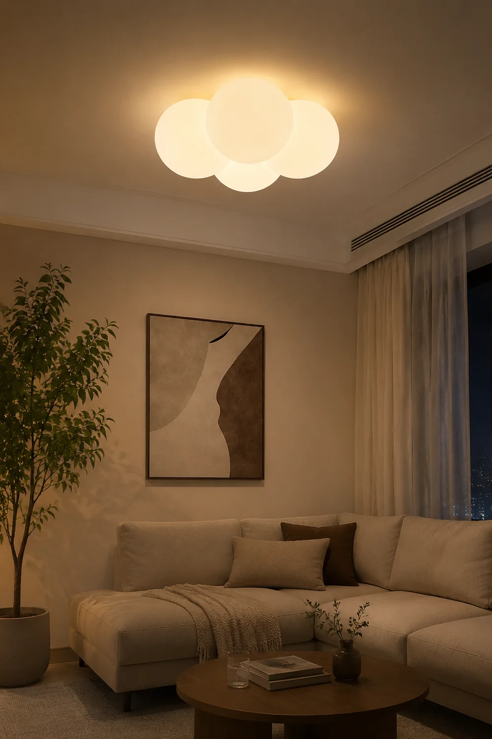 Modern White Cloud Bubbles Ceiling Light - Lumpaz