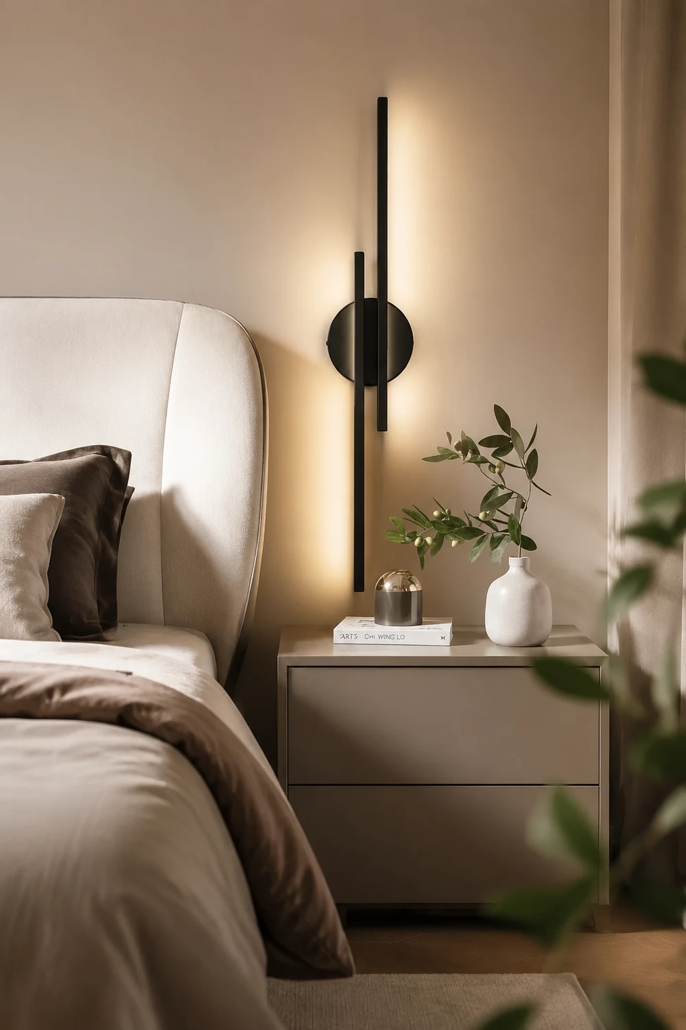 Moderne Minimalistische LED Eisen Wandleuchte für Schlafzimmer - Lumpaz