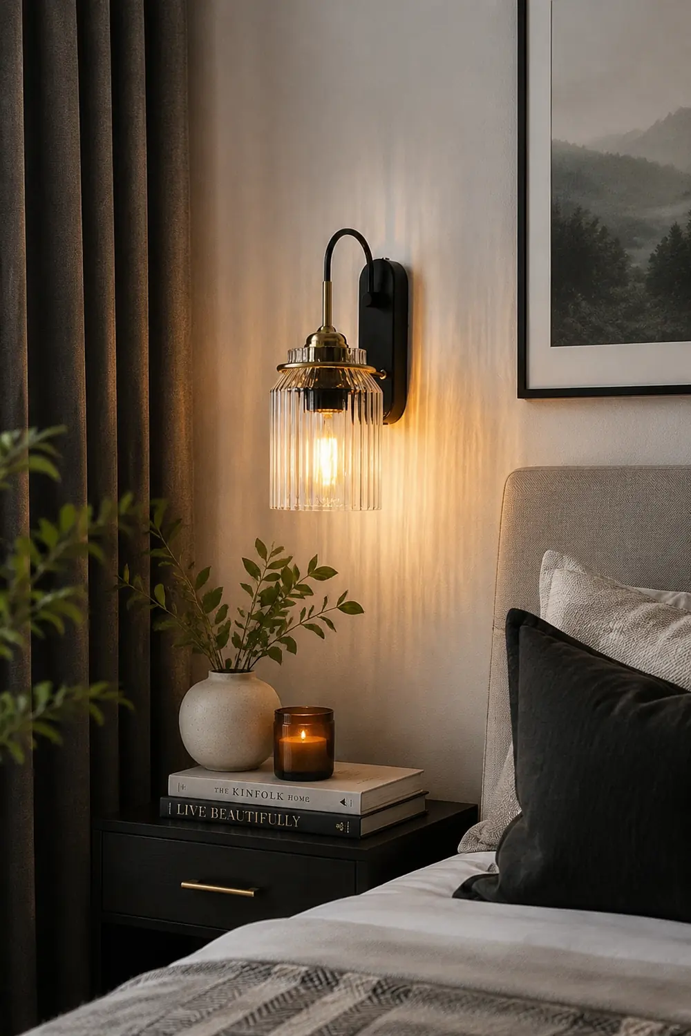Industria Glass Shade Funnel Wall Lamps - Lumpaz