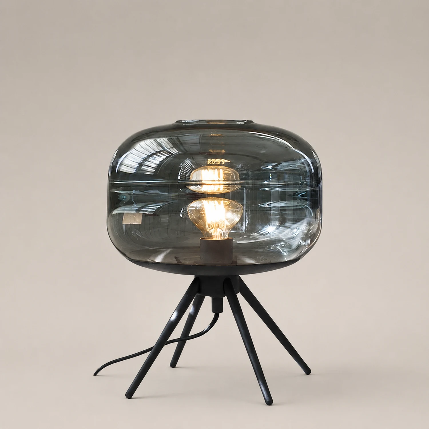 Modern Designer Glass Shade Table Lamp - Lumpaz