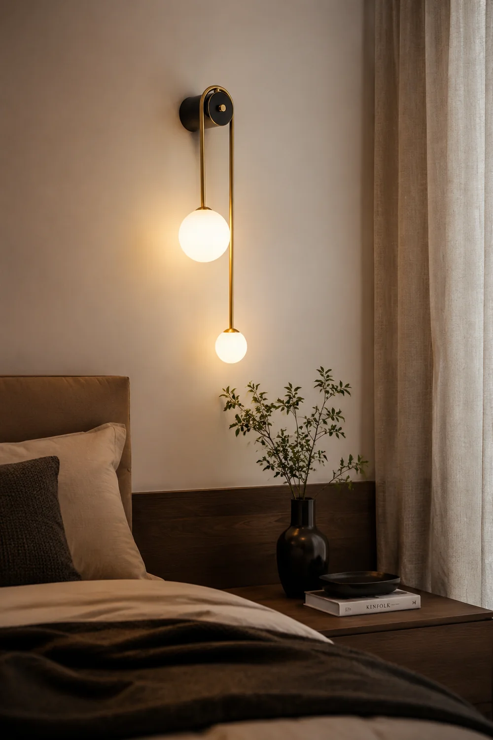 Brass Arc Wall Light - Lumpaz