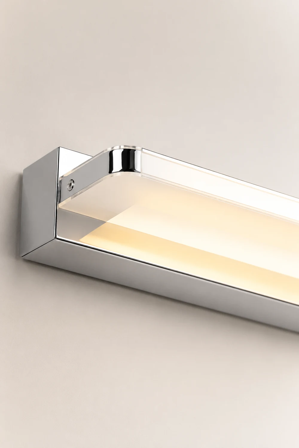 Leigh Spiegelfront Waschtisch-Wandleuchte, Metall, L40/50/60/70CM - Lumpaz