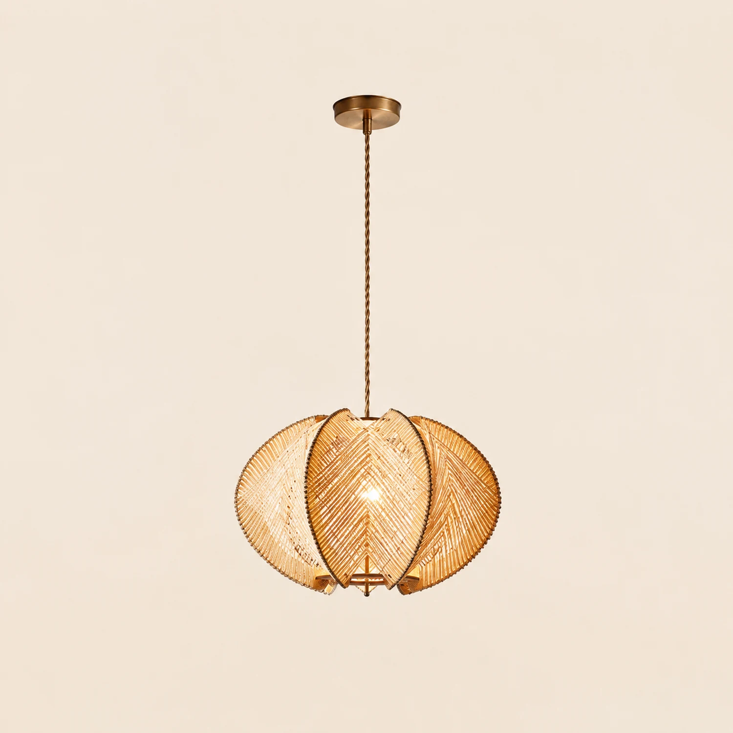 Retro Wooden Pendant Light Irregular Living Room Lamp - Lumpaz