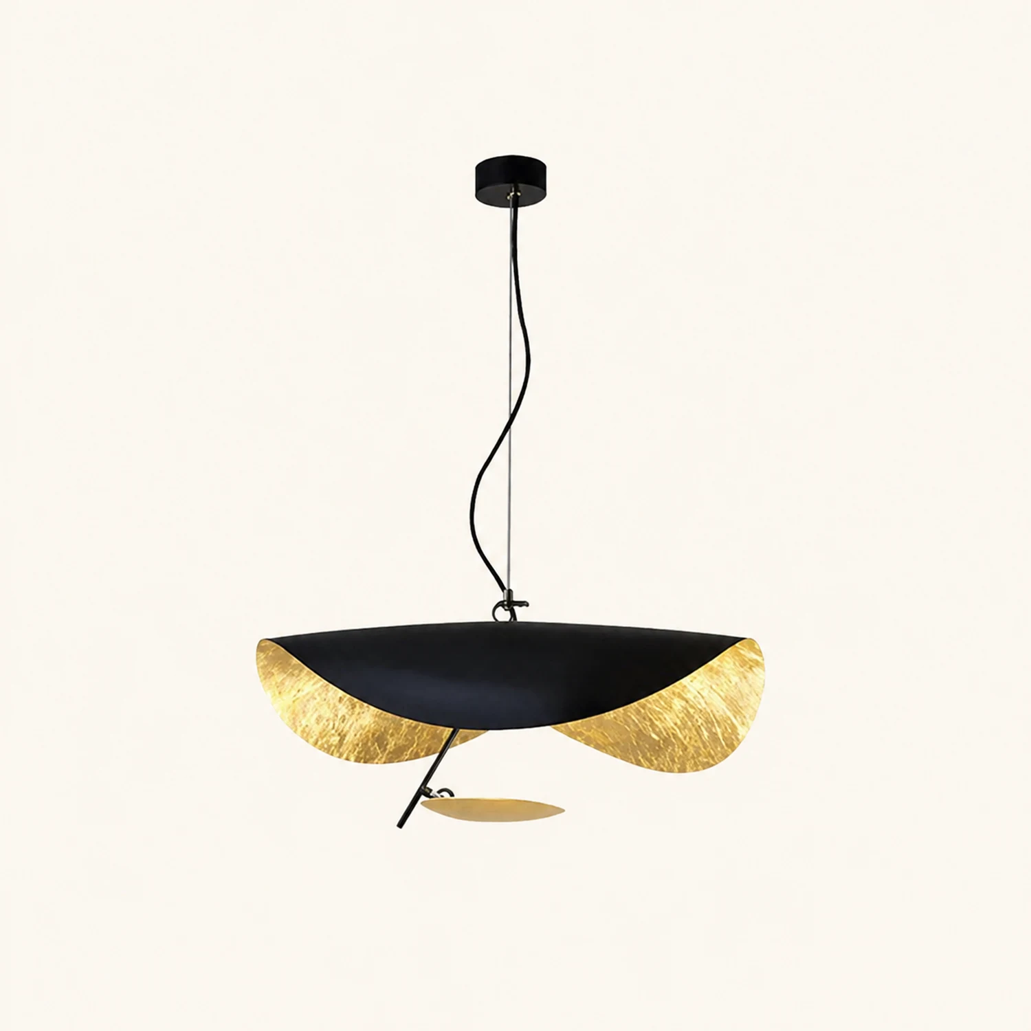 Eveline Pendelleuchte 2 Farben, Goldfolie, ∅40/60/80CM - Lumpaz