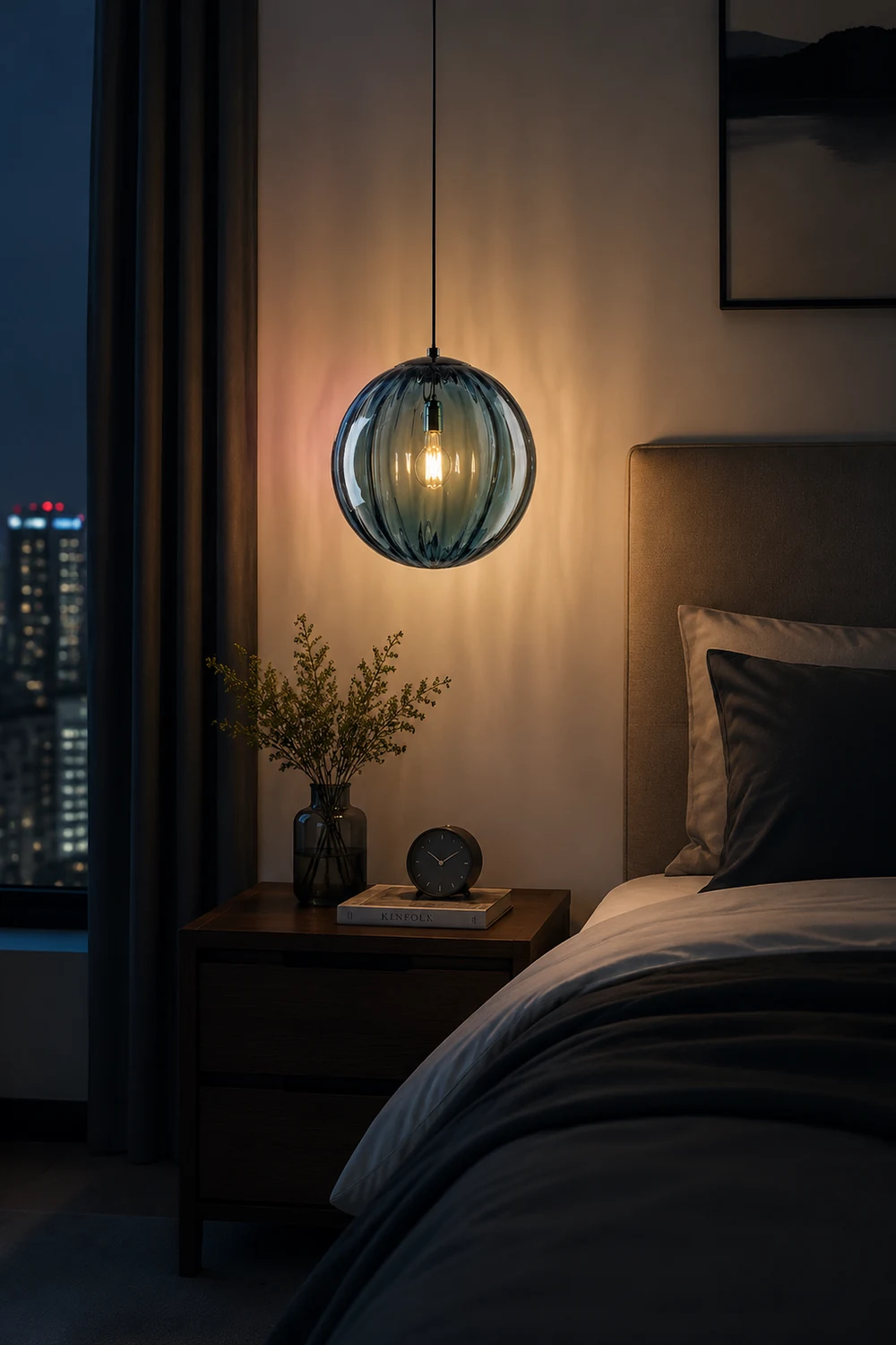 Modern Simple Round Glass Pendant Light - Lumpaz