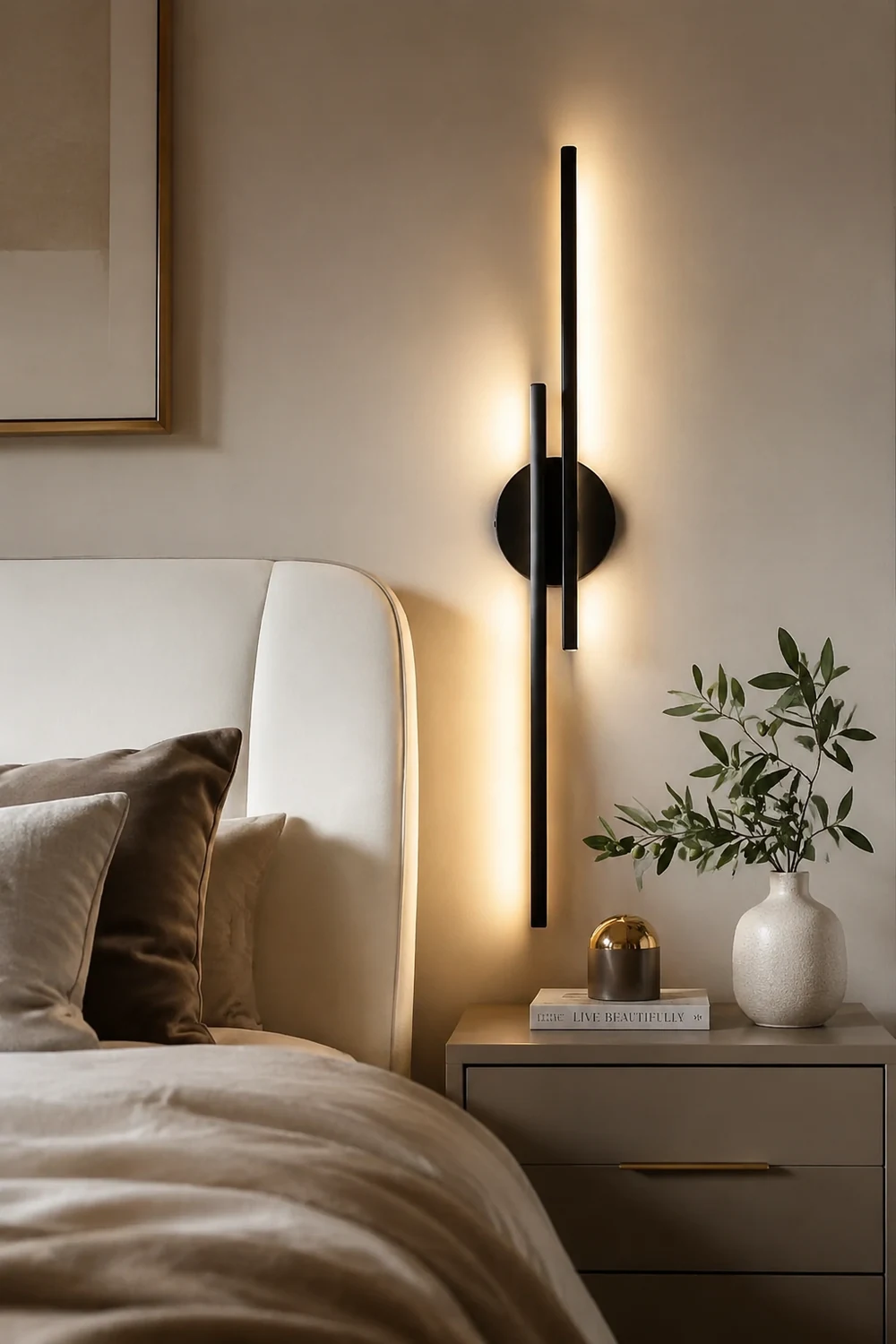 Moderne Minimalistische LED Eisen Wandleuchte für Schlafzimmer - Lumpaz