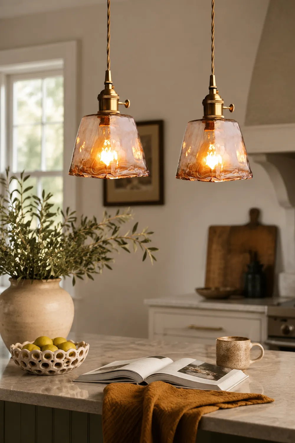 Levy Messing Glas Pendelleuchten - Lumpaz