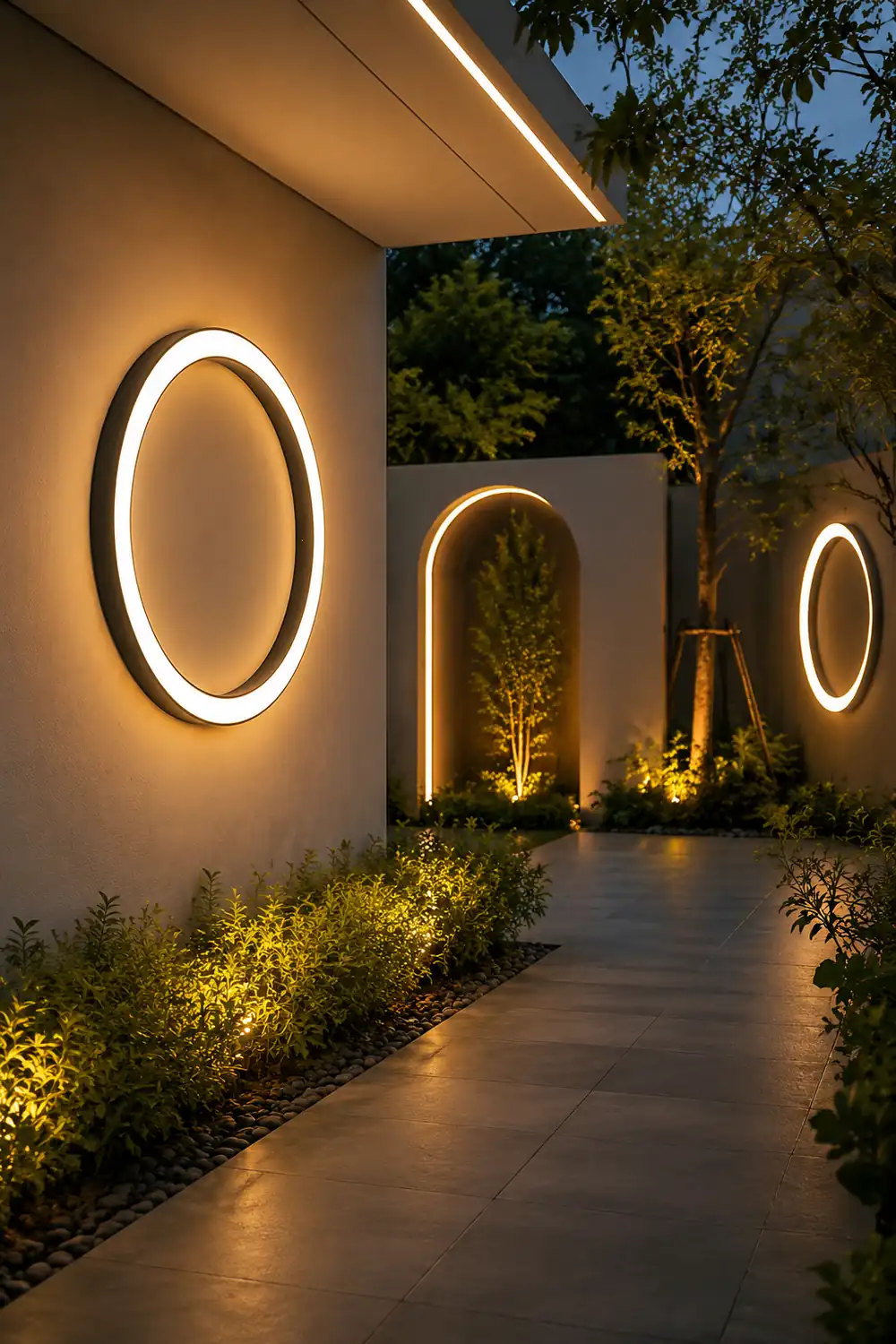 Postmorderne Wasserdichte LED Wandleuchten für Garten, Außenbereich - Lumpaz