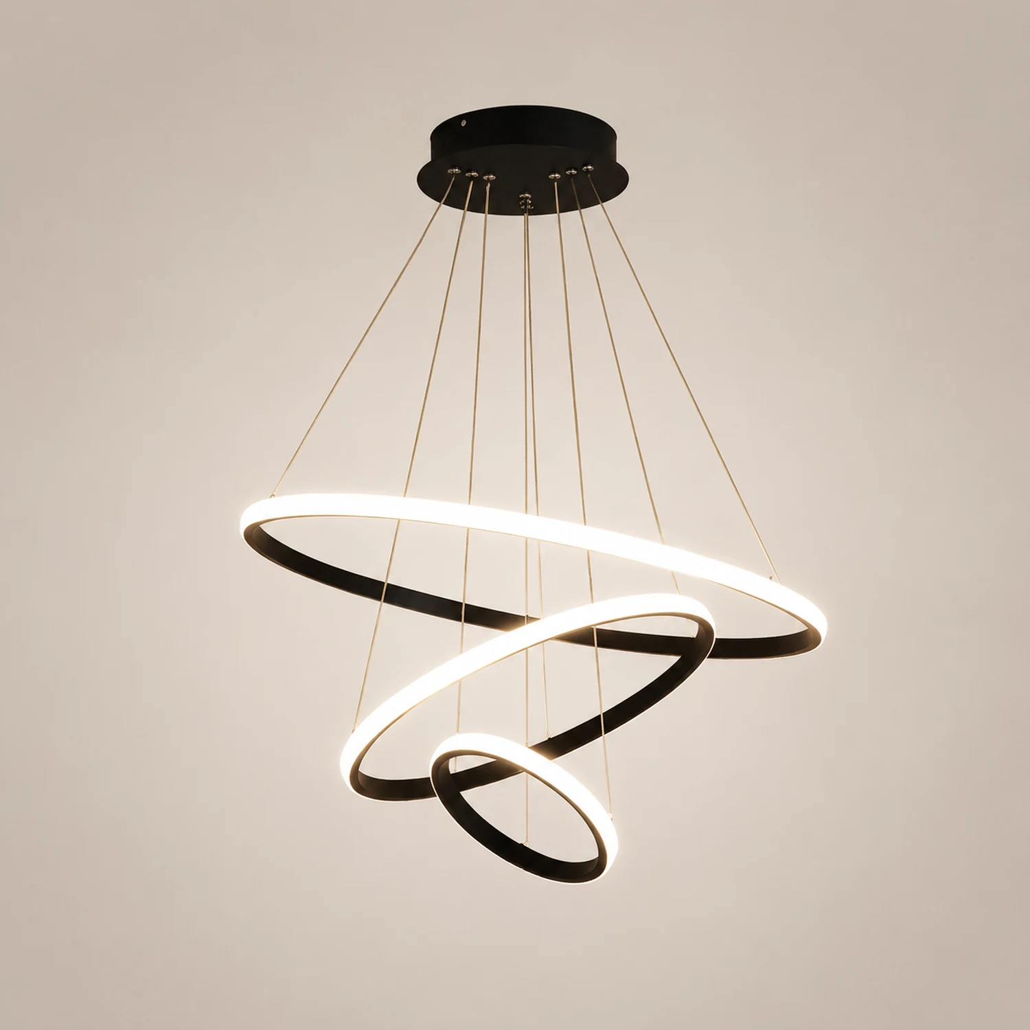 LED Ring Pendant Light Suspended Hanging Ring Chandelier - Lumpaz