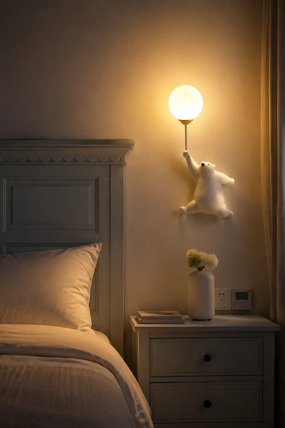 Fateh Wandlampe Bär Ballon, 4 Farben - Lumpaz