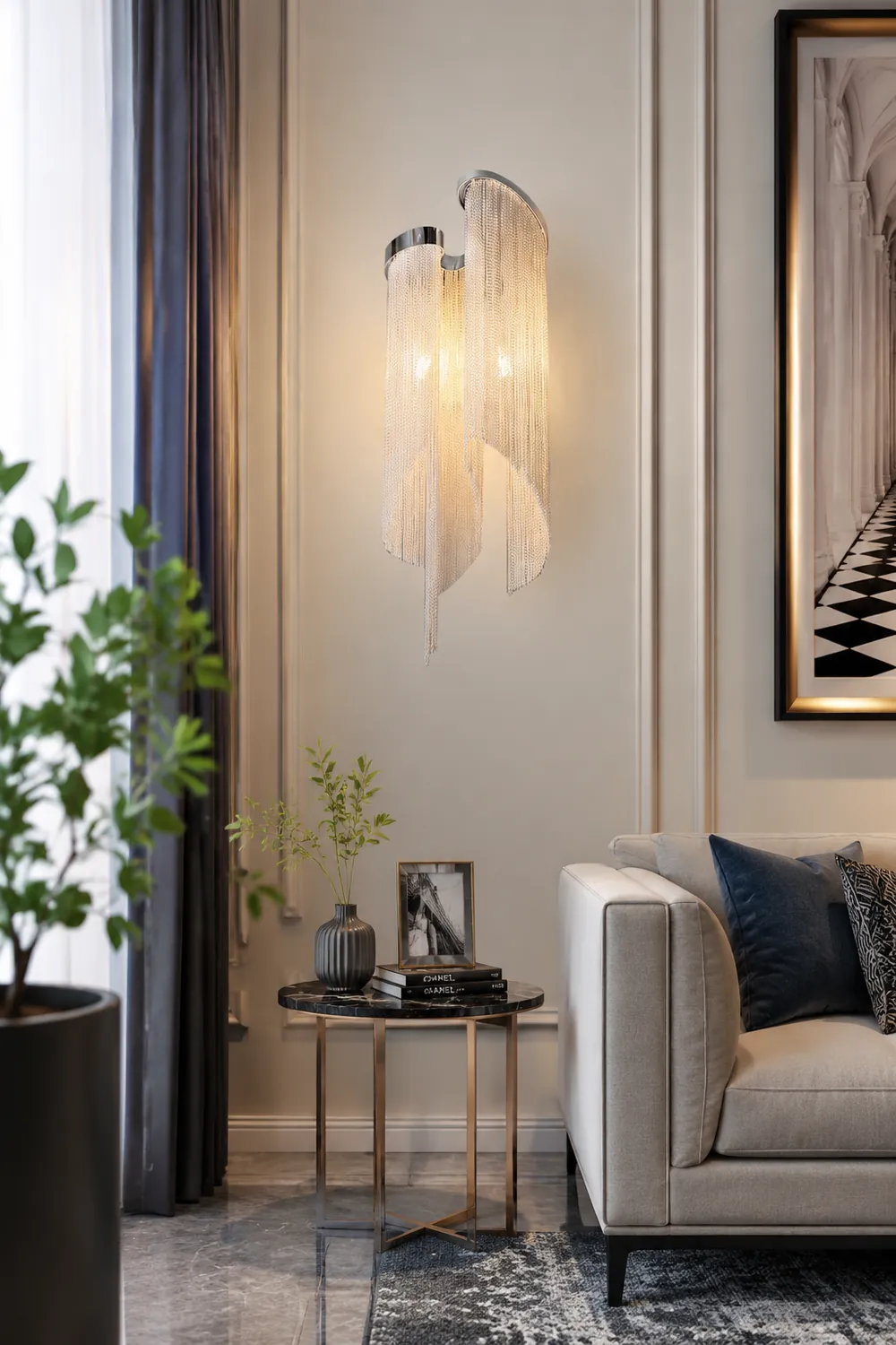 Chain Tassel Wall Lamp - Lumpaz