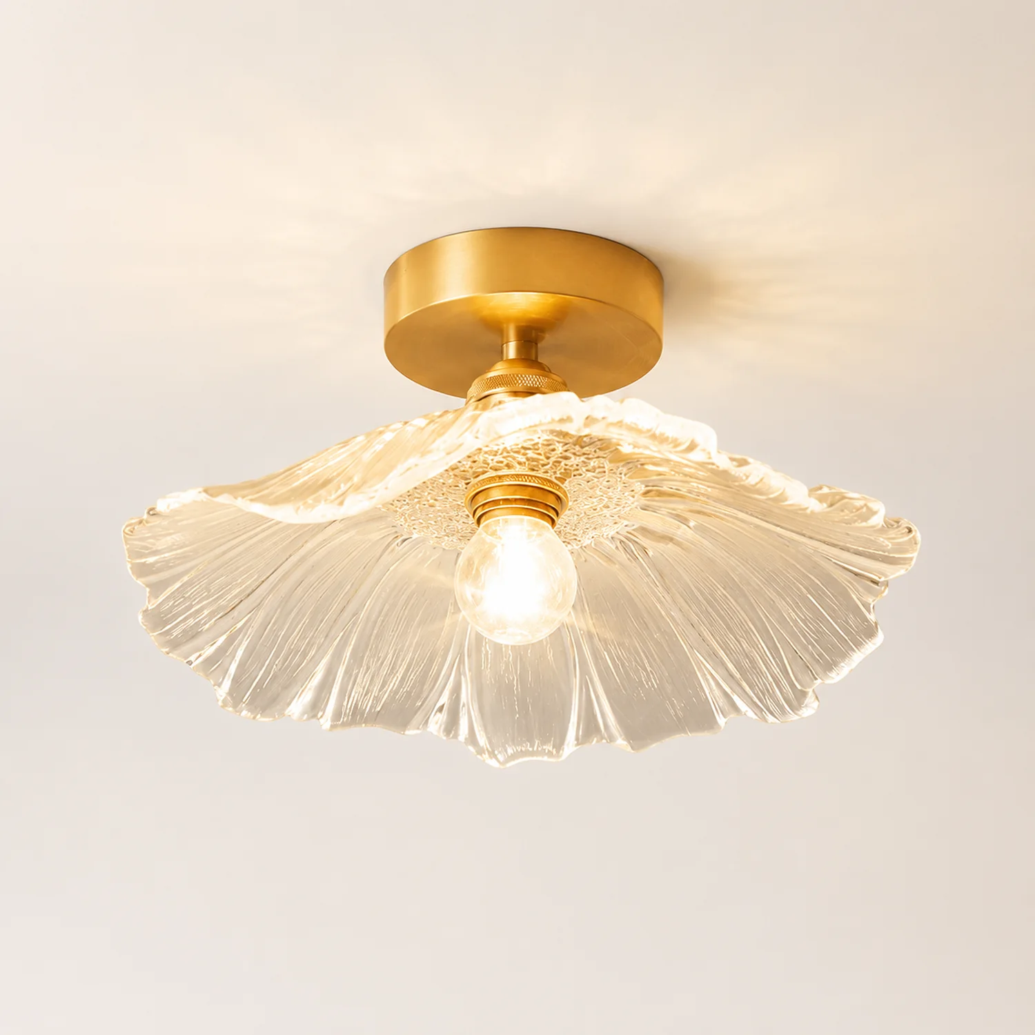 Carins Semi-Flush Mount Deckenleuchte 3 Farbtemperatur schaltbar, reines Kupfer, 2 Farben - Lumpaz