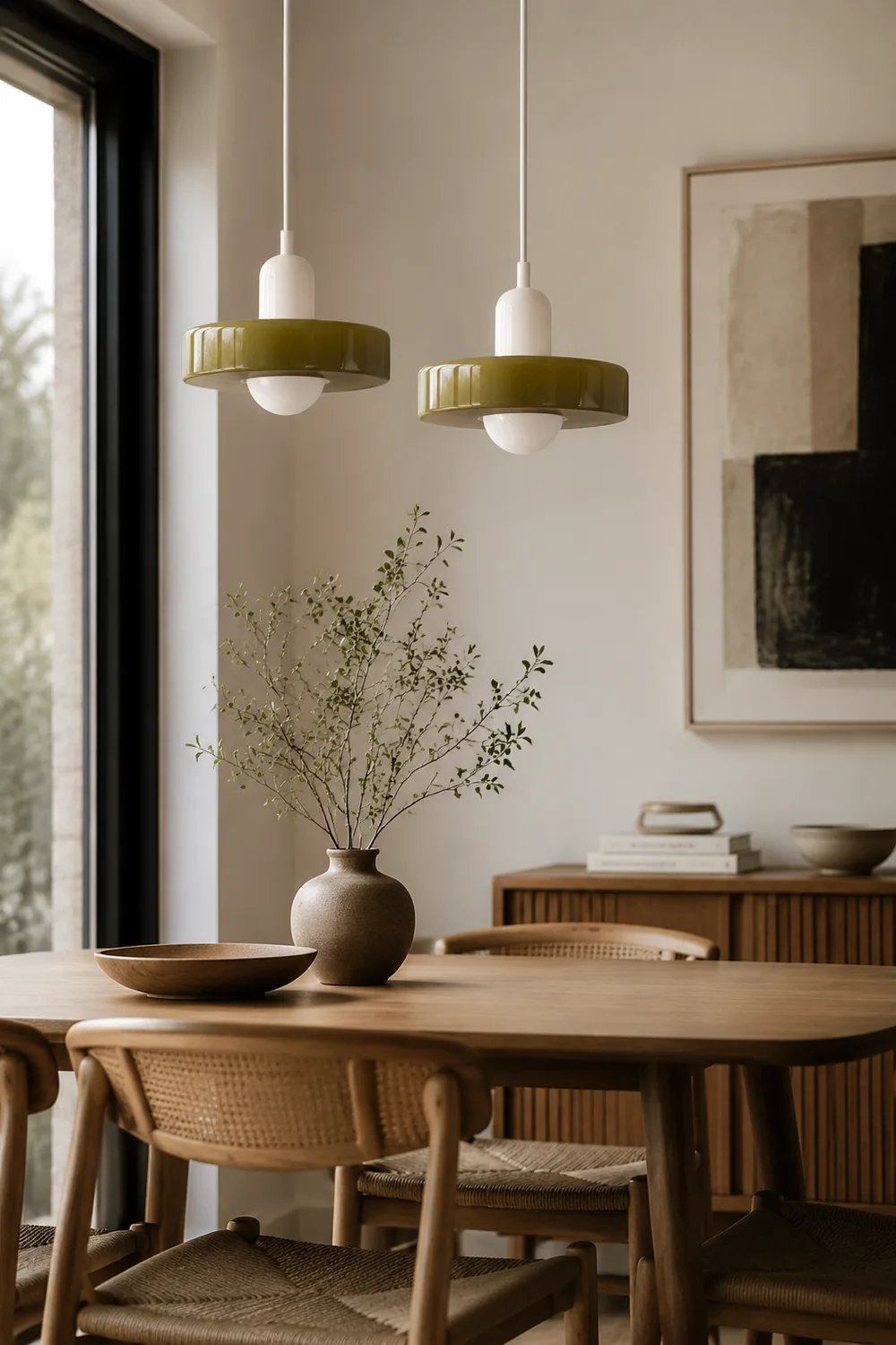 2 Heads Modern Bauhaus Glass Pendant Light - Lumpaz