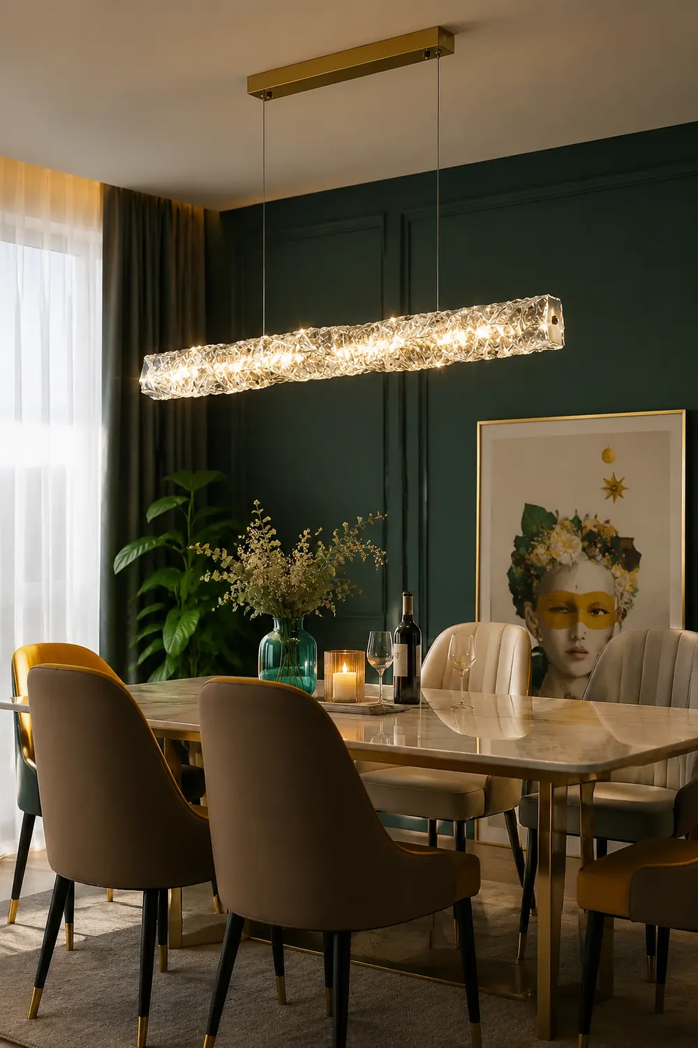 Kristy Pendelleuchte Farbtemperatur umschaltbar, 100/120/150cm - Lumpaz