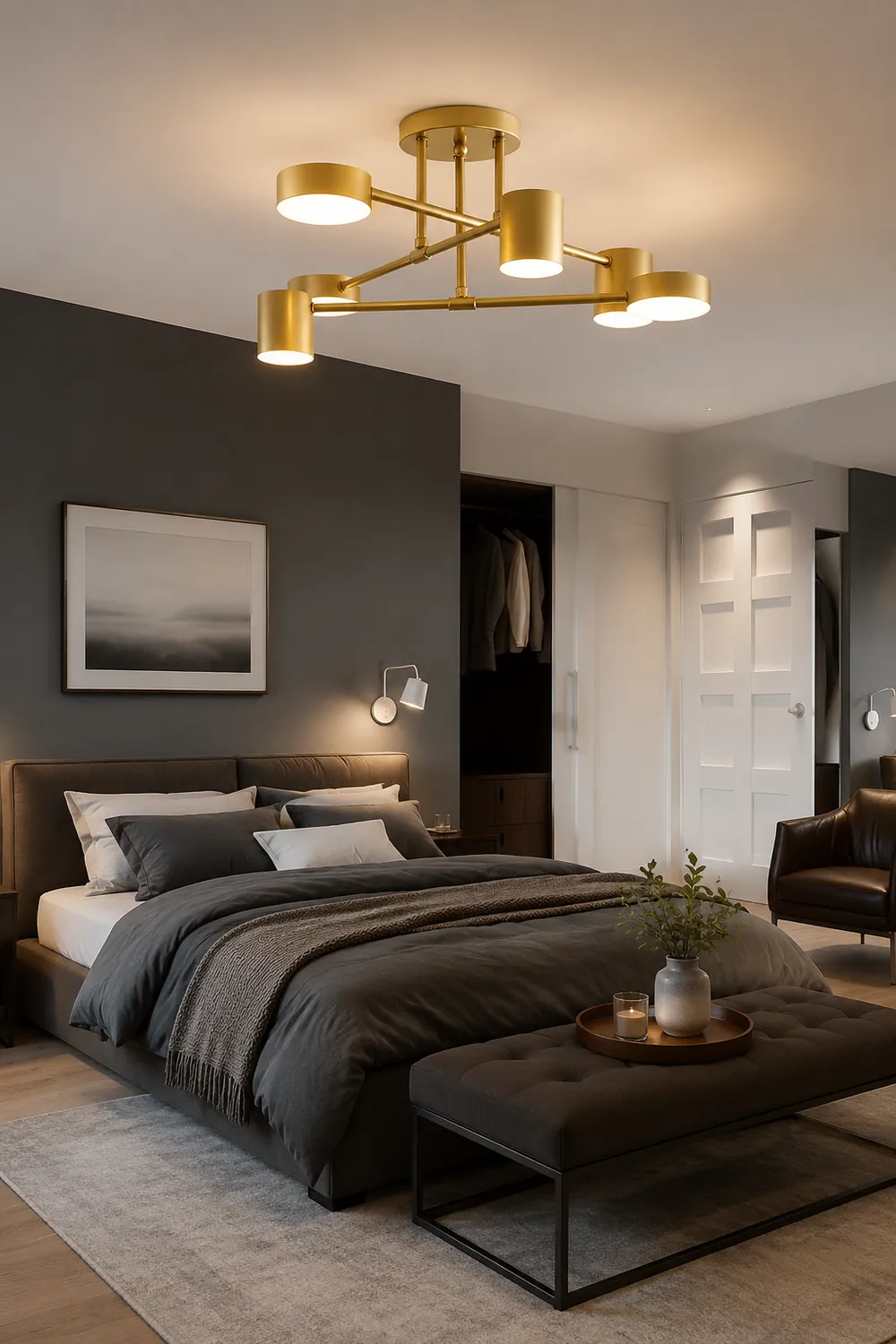 Moderne Kreis-Design Deckenleuchte aus Metall für Wohnzimmer, Schlafzimmer - Lumpaz