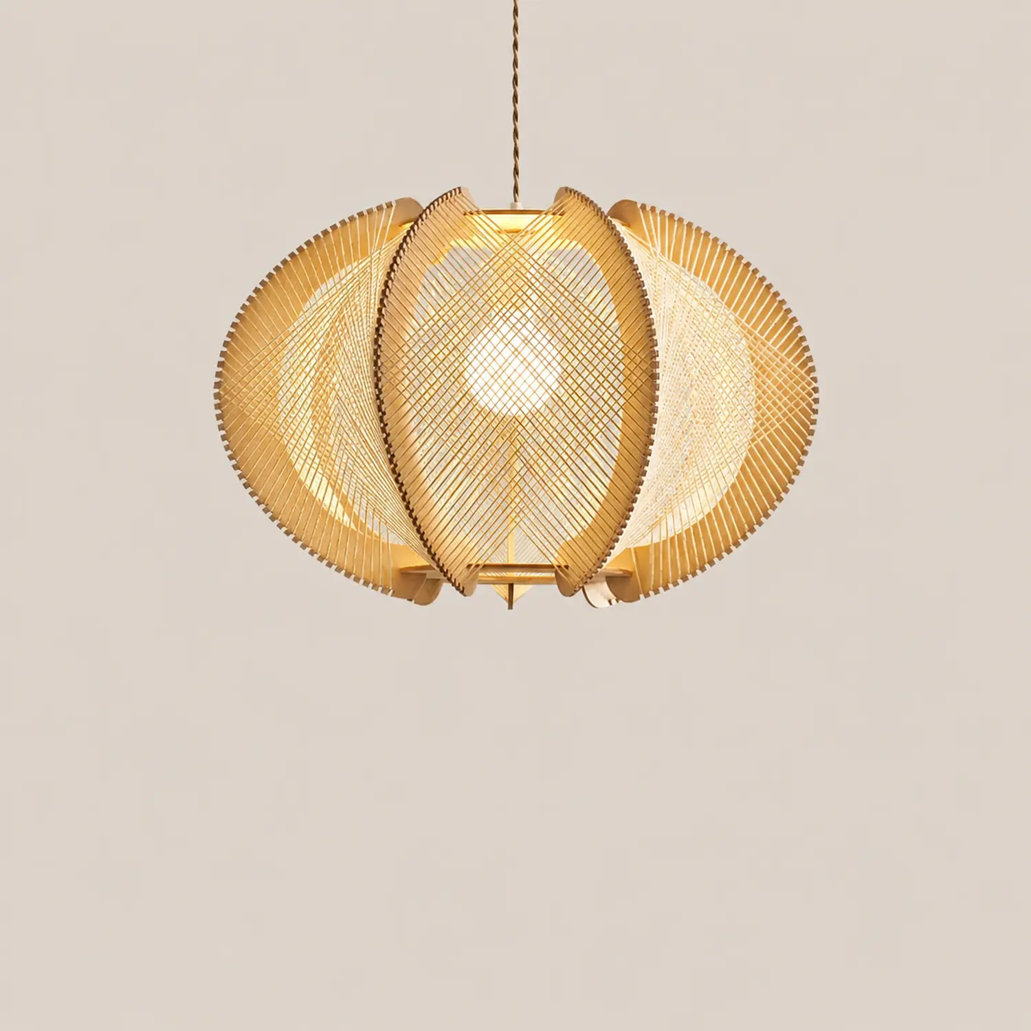 Retro Wooden Pendant Light Irregular Living Room Lamp - Lumpaz