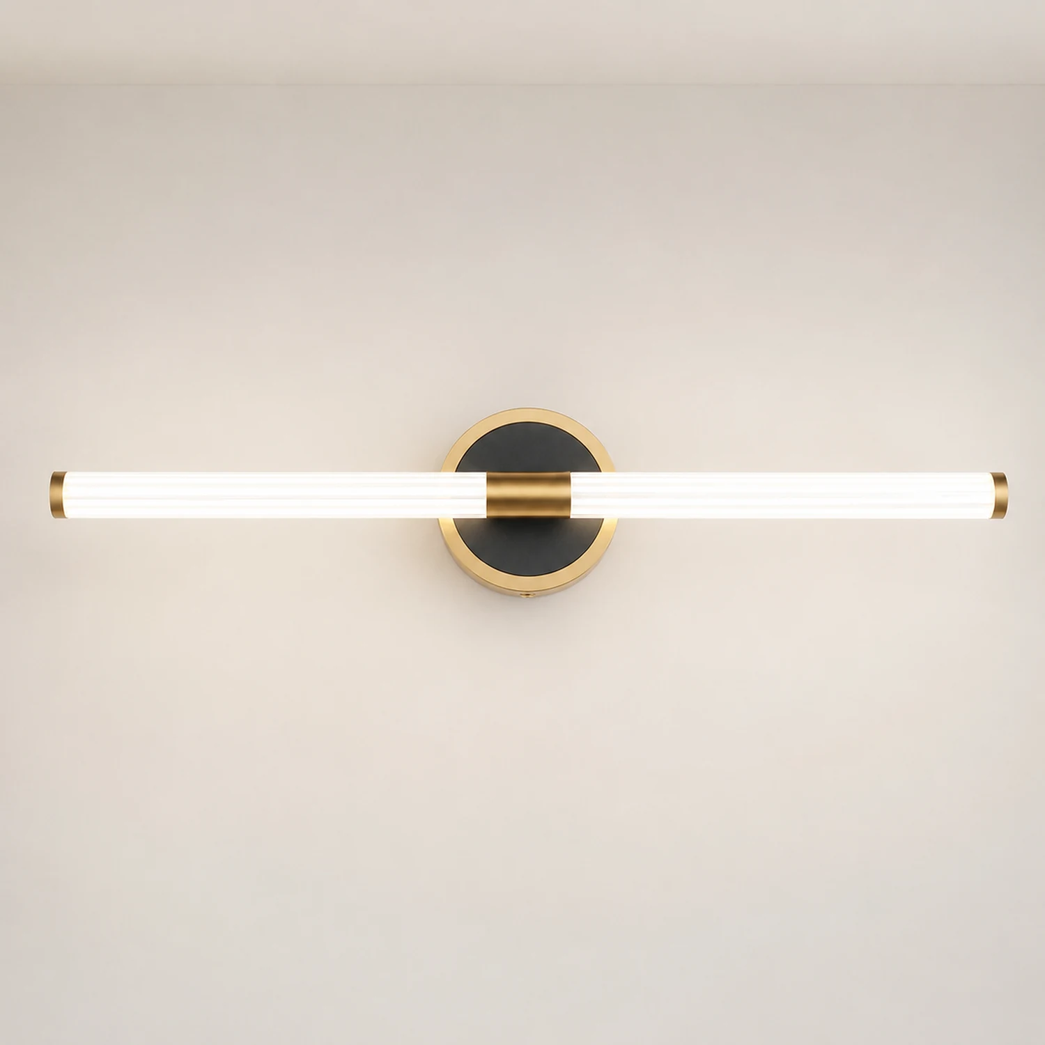 Leigh Spiegelfront Waschtisch-Wandleuchte, Cooper & Schwarz, Kreis, L 54/64CM - Lumpaz