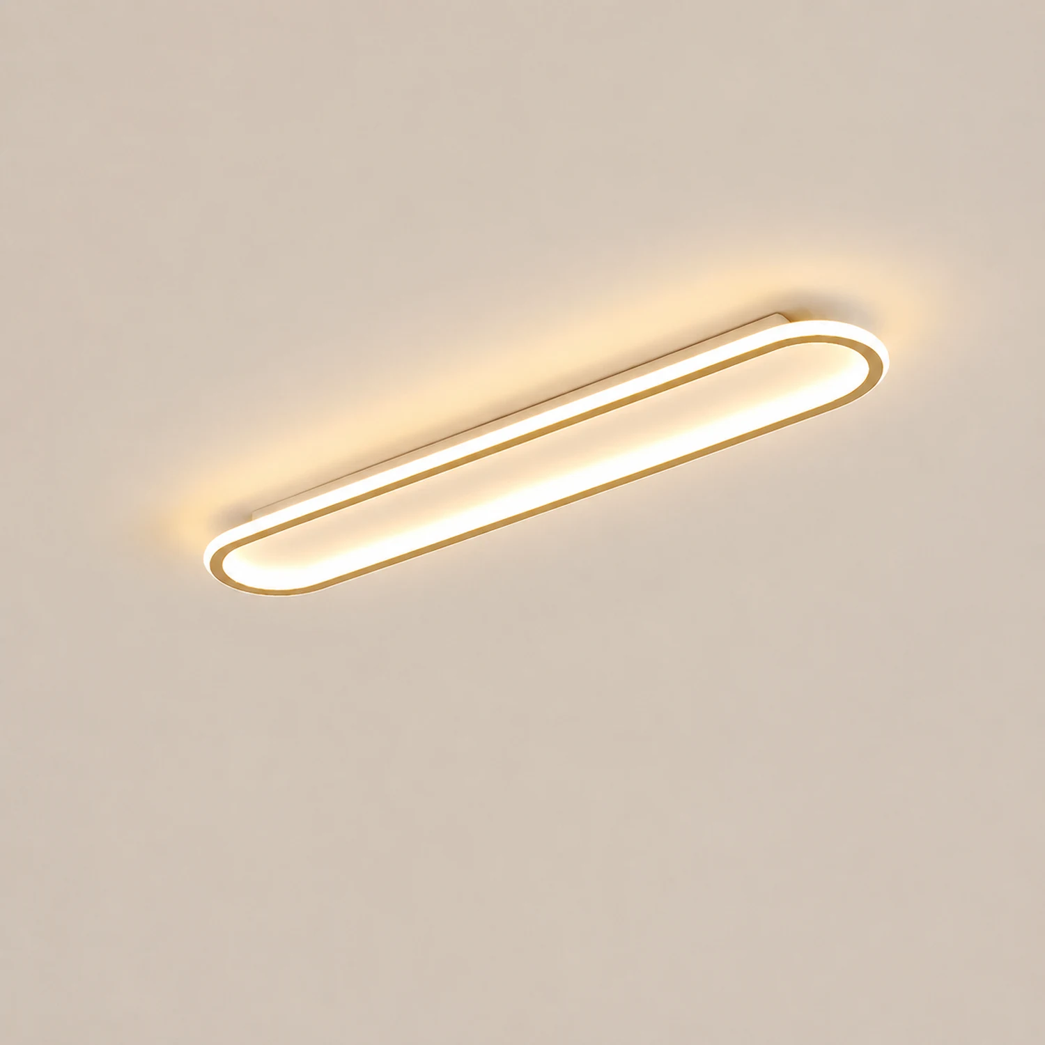Quinn Deckenleuchte Rechteckig 2 Farbe, 40/60/80/100cm - Lumpaz