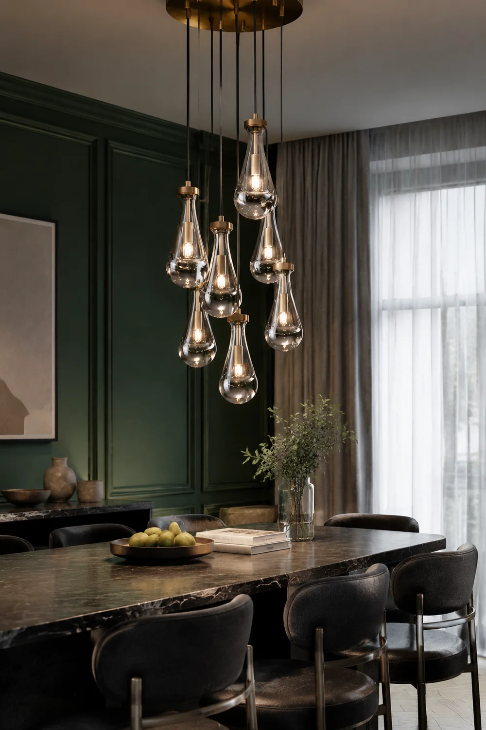 Modern Art Deco Raindrop Chandelier - Lumpaz