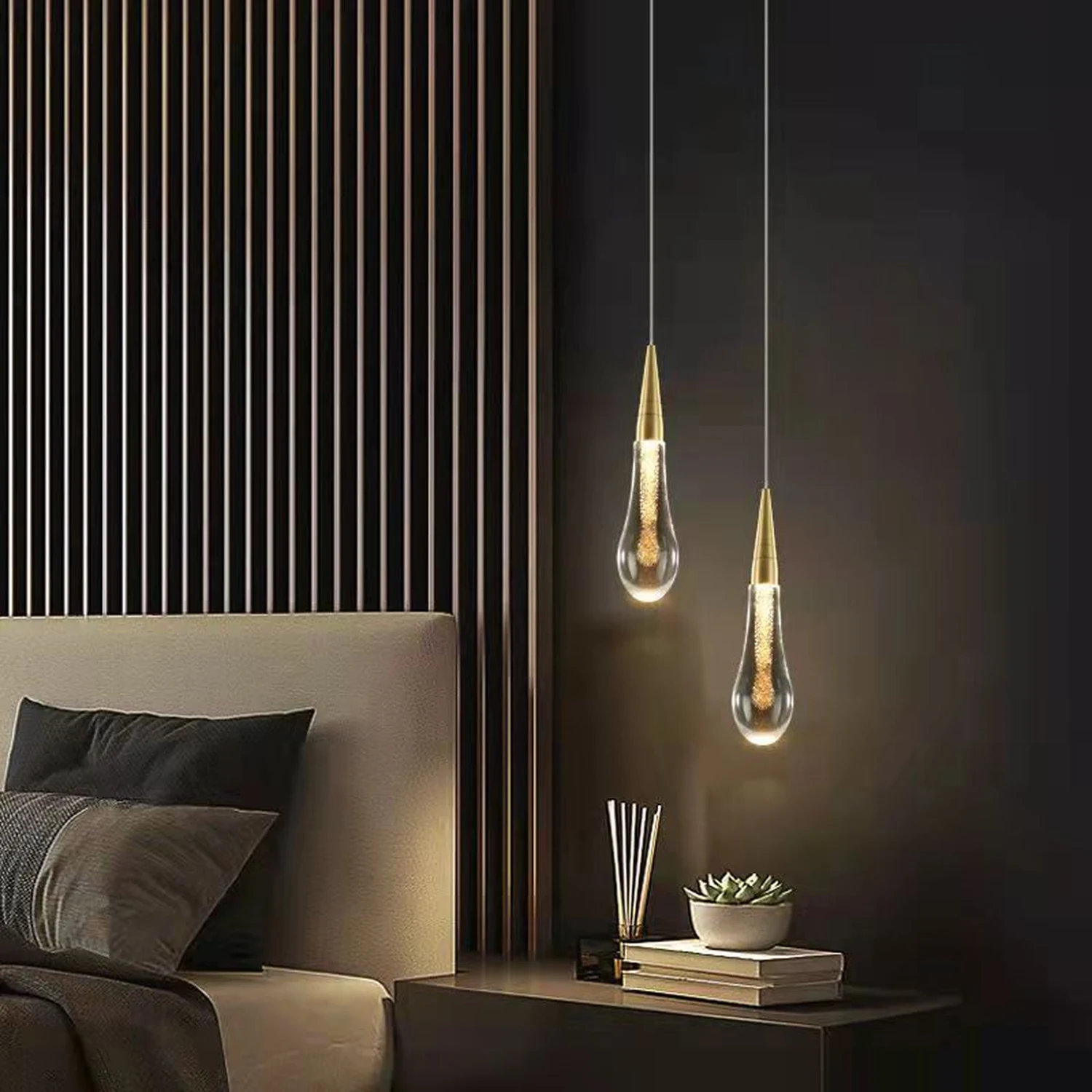 Kreative Kristalltropfen Pendelleuchte für Schlafzimmer, Esszimmer - Lumpaz