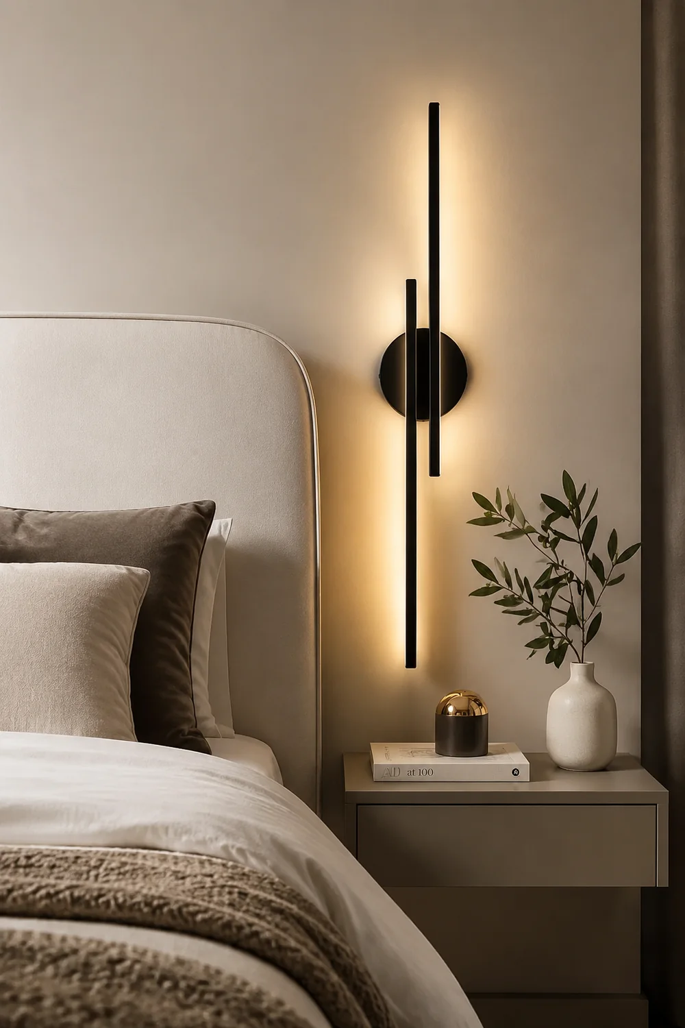 Moderne Minimalistische LED Eisen Wandleuchte für Schlafzimmer - Lumpaz