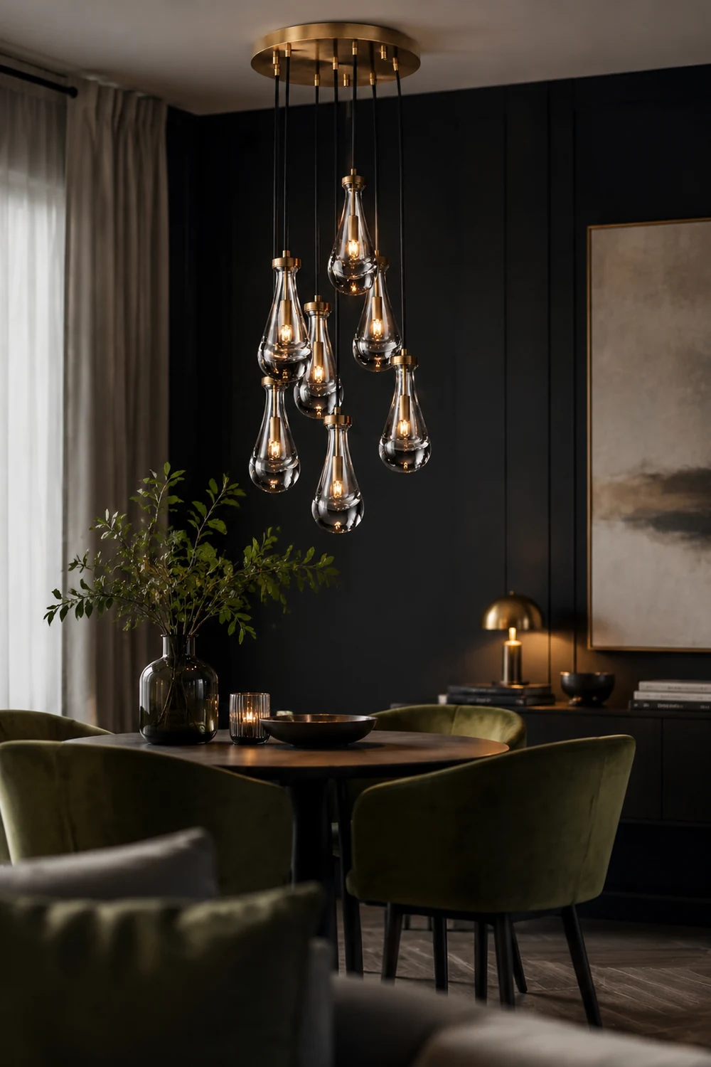 Modern Art Deco Raindrop Chandelier - Lumpaz