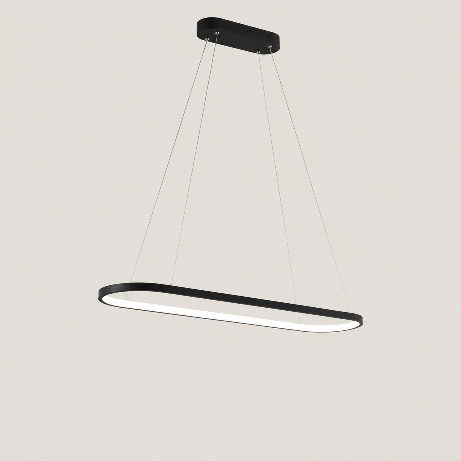 Edge Moderne Kreis LED Pendelleuchte aus Metall für Esszimmer - Lumpaz