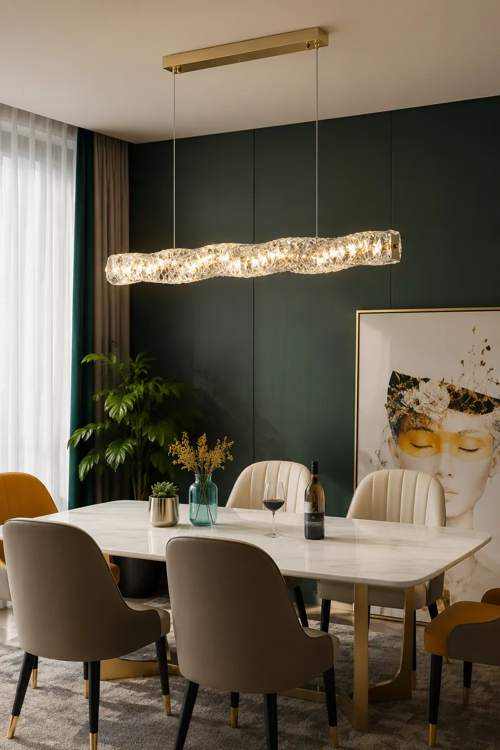 Kristy Pendelleuchte Farbtemperatur umschaltbar, 100/120/150cm - Lumpaz