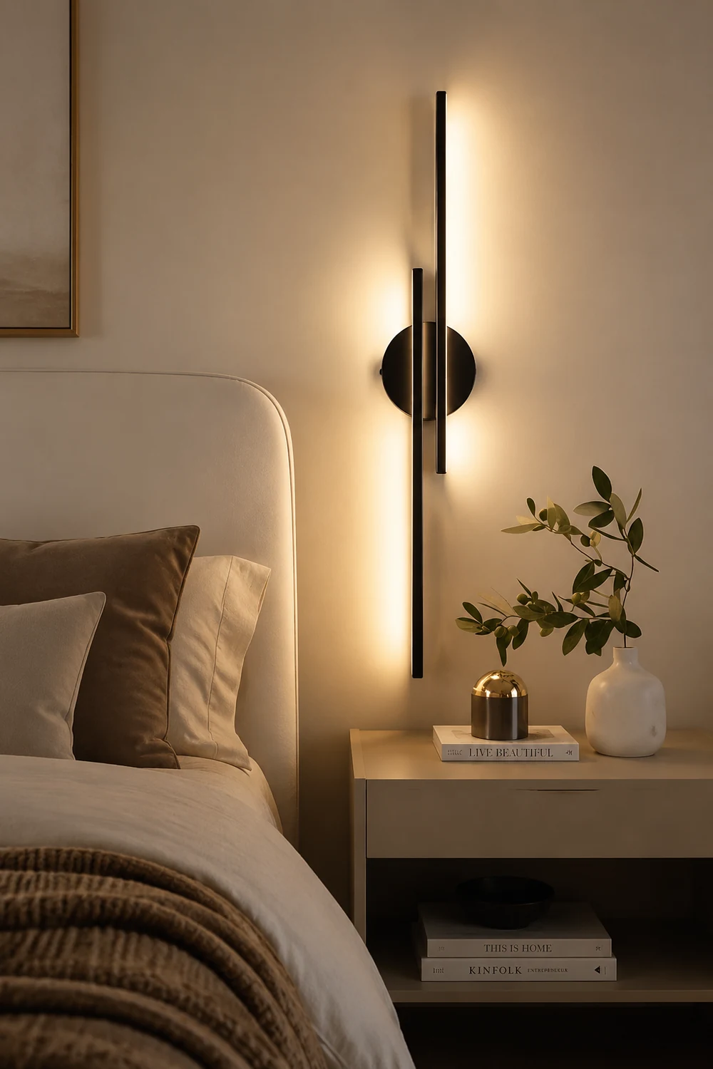 Moderne Minimalistische LED Eisen Wandleuchte für Schlafzimmer - Lumpaz