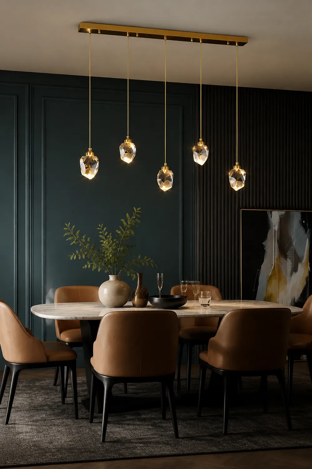Creative Modern Crystal Gold Raindrop Chandelier - Lumpaz
