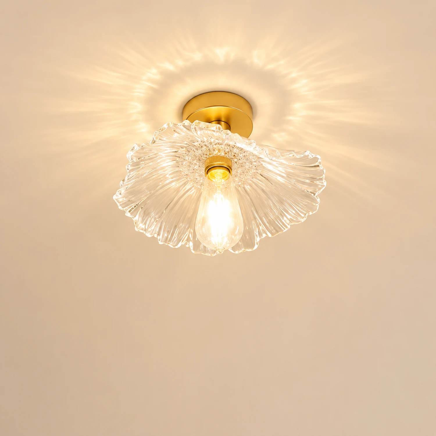 Carins Semi-Flush Mount Deckenleuchte 3 Farbtemperatur schaltbar, reines Kupfer, 2 Farben - Lumpaz