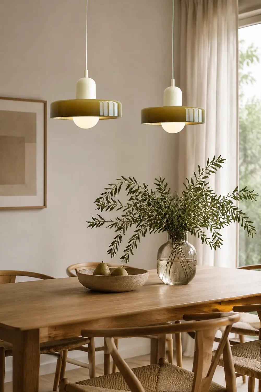 2 Heads Modern Bauhaus Glass Pendant Light - Lumpaz