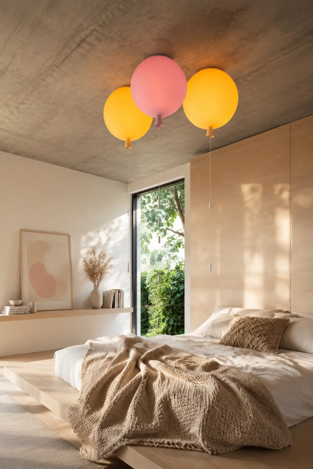 Fateh Matted Ballon Flush Mount Deckenleuchte 5 Farbe, ∅20/25/30 /35CM - Lumpaz