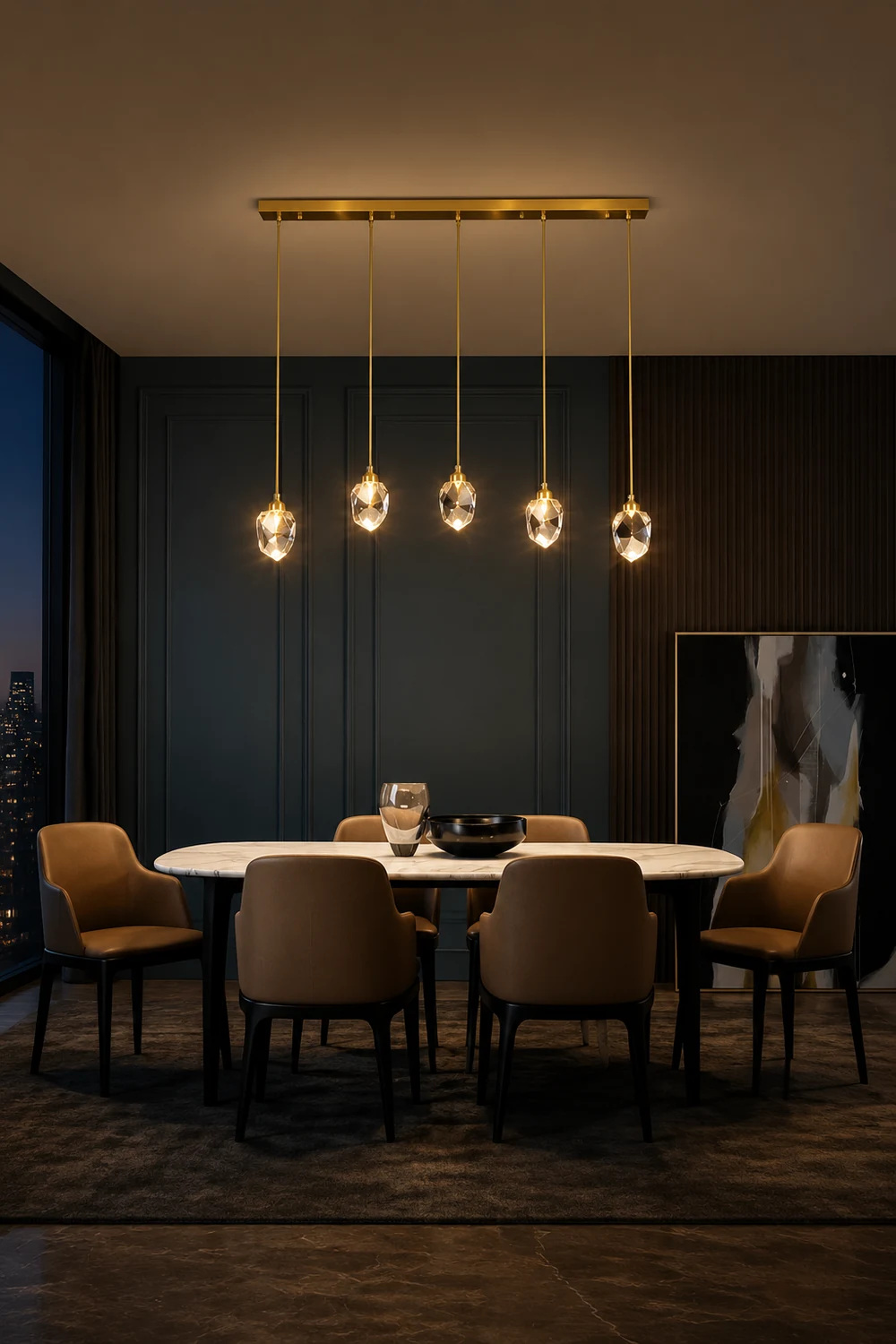 Creative Modern Crystal Gold Raindrop Chandelier - Lumpaz