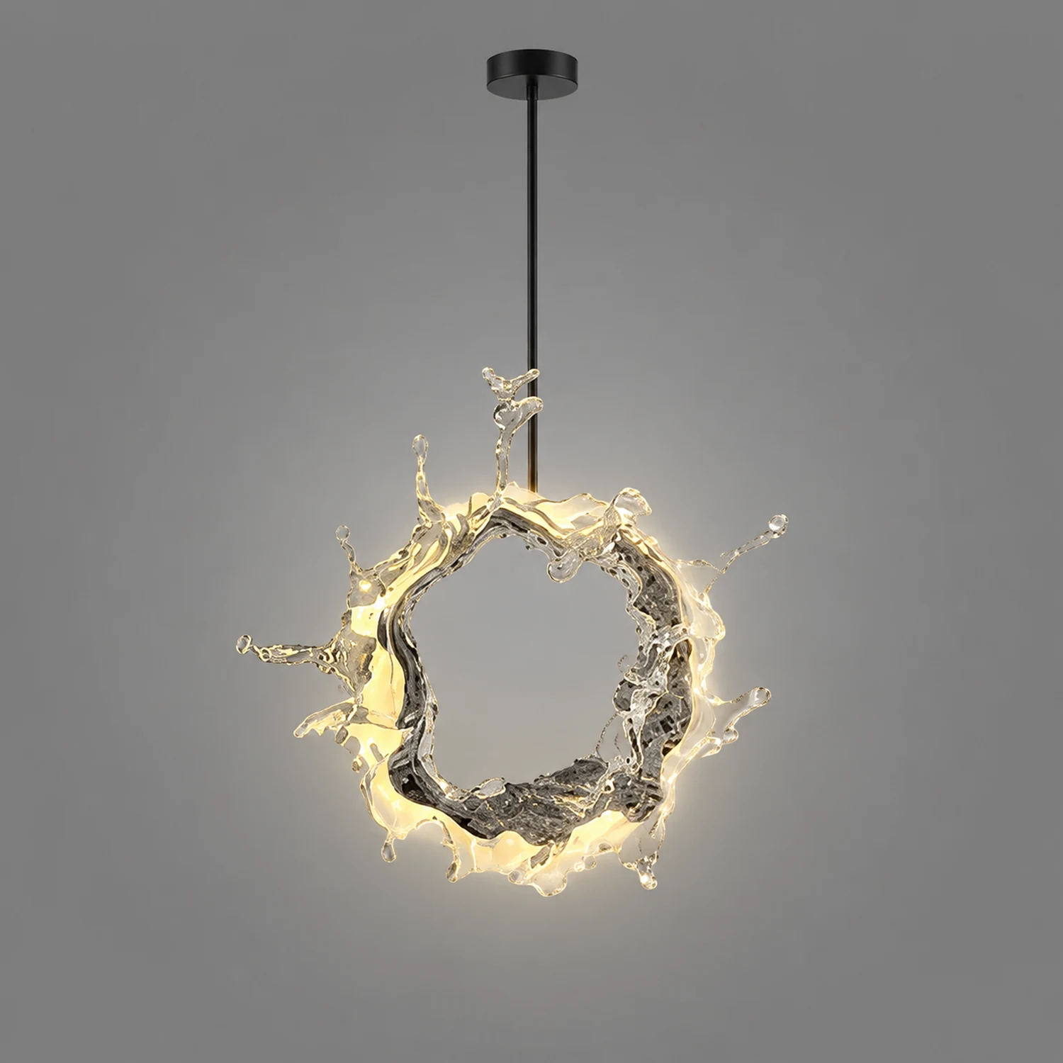 Kristy Wandlampe Wasserrippel Spiegel Licht Farbtemperatur umschaltbar, 2 Farbe, 45/66/88CM - Lumpaz