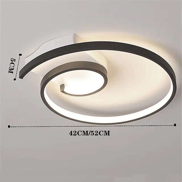 Lacey Spiral LED Deckenleuchte für Schlafzimmer, Kinderzimmer - Cueteks
